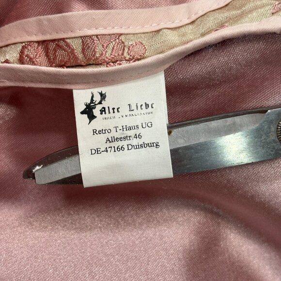 Traditional Bavarian Drindl Dress Midi Lace Satin Embroidery Corset Oktoberfest - Picture 11 of 16